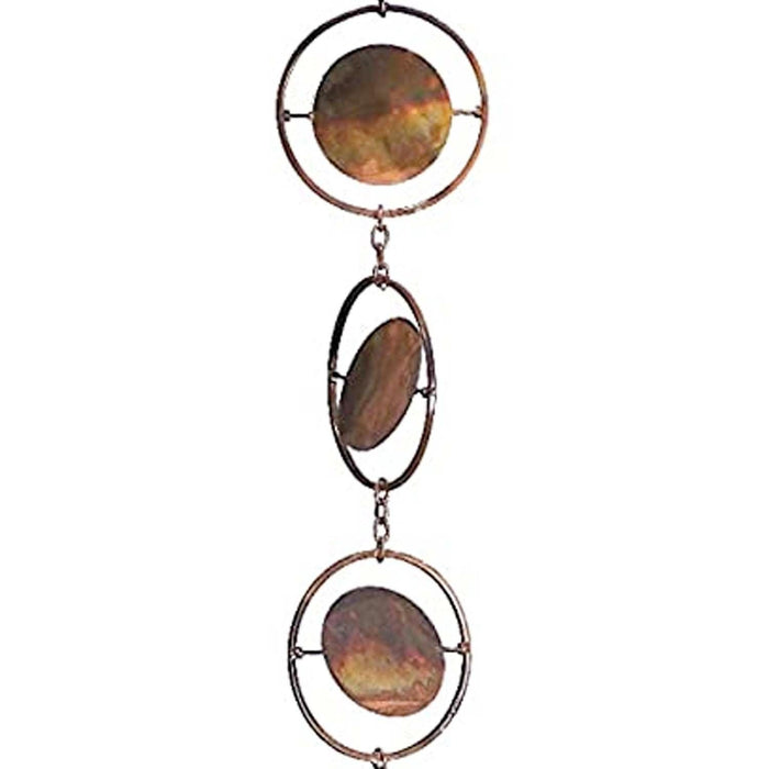 Flamed Circles Hanging Rain Chain - Roger's Gardens