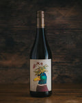 A bottle of Fowles Are You Game Pinot Noir.