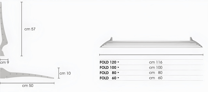 Foxydry Fold Wall Mounted Drying Rack - Simply Clotheslines