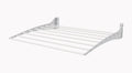 FoxyDry Fold wall mounted clothesline drying rack clothes airer extended from wall.