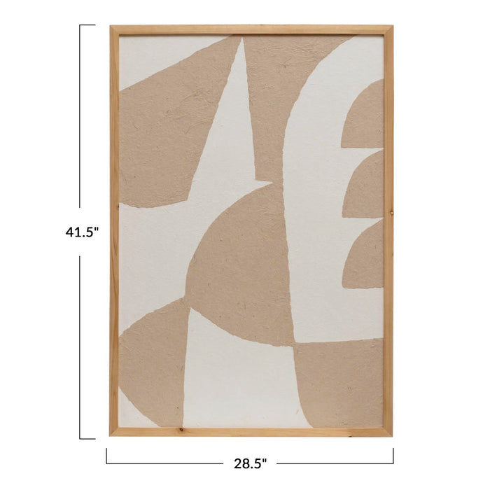 Framed Handmade Paper Wall Decor