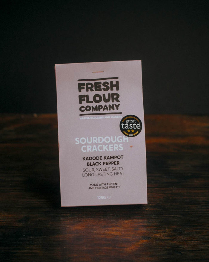 Fresh Flour Sourdough Crackers Mushroom & Black Pepper