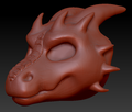 Gender Neutral Round-nosed Dragon Head Base Complex Variant 2