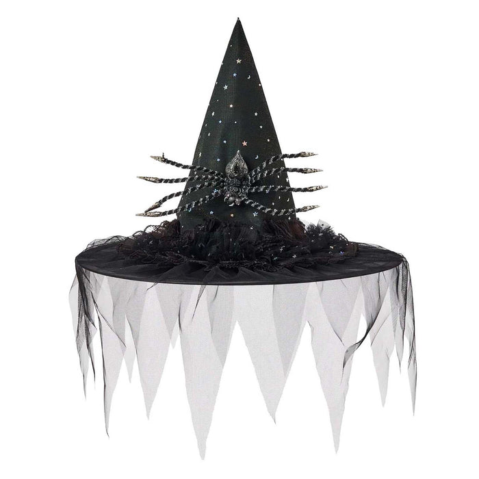 Glitzy Spider Hat - 14" Tall from the 2026 Moonlight Masquerade Halloween collection at Roger's Gardens