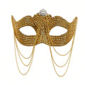 Gold Rhinestone Half Mask