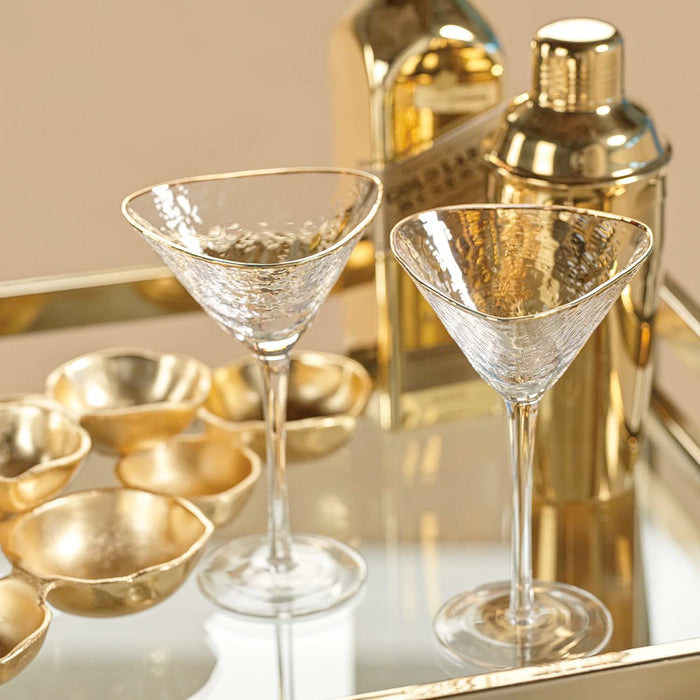 Gold Rim Triangle Martini