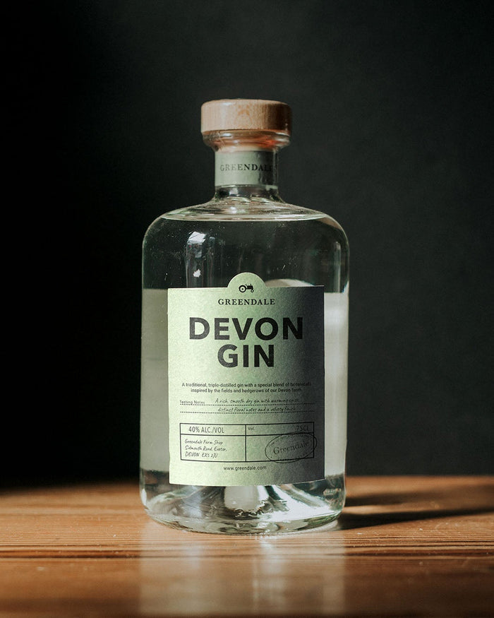 A bottle of Greendale Gin.