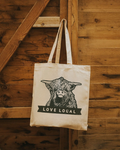 Greendale Re-Usable Love Local Canvas Bag - Highland Cow Design