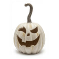Grey LED Flame Pumpkin - 7" Tall from the 2026 Moonlight Masquerade Halloween collection at Roger's Gardens