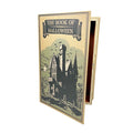 Book of Halloween with a haunted house illustration on a white background