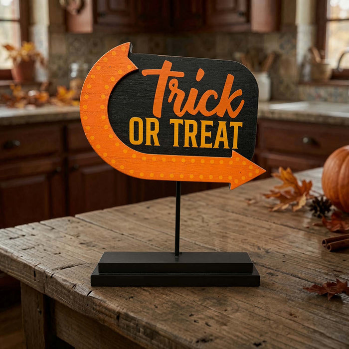 Halloween Marquee Standing Sign - 12" Tall