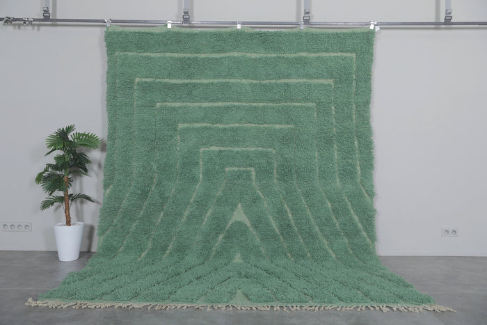 Handmade Green berber rug - Custom moroccan rug - wool rug - custom moroccan rugs