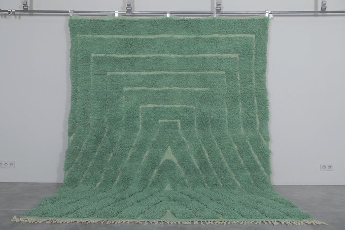 Handmade Green berber rug - Custom moroccan rug - wool rug - custom moroccan rugs