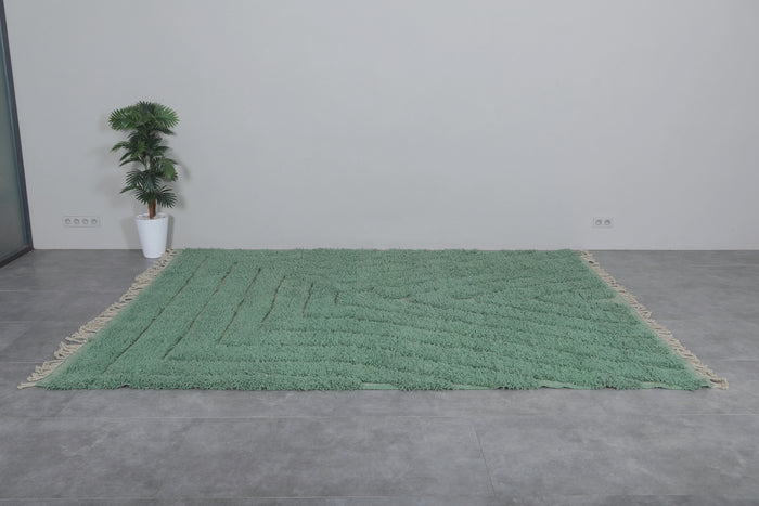 Handmade Green berber rug - Custom moroccan rug - wool rug - custom moroccan rugs