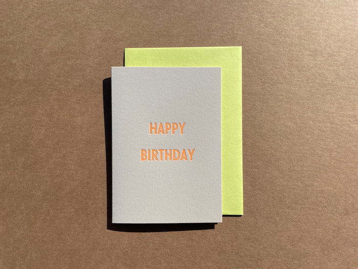 Happy Birthday - Letterpress Card