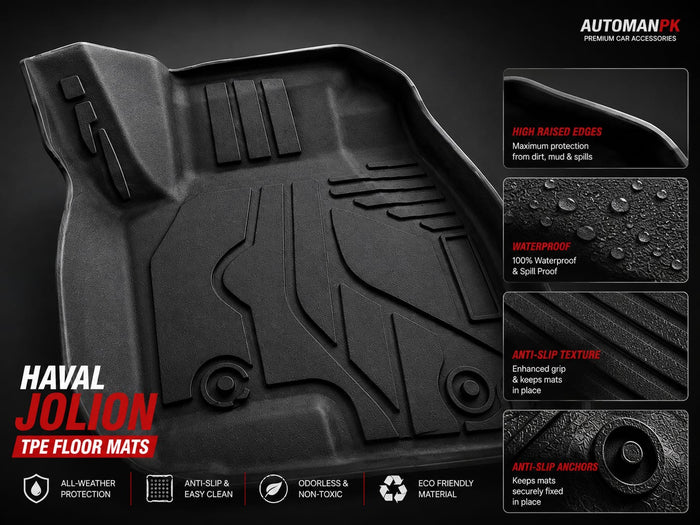 Haval Jolion TPE Floor Mats – Custom Fit All Variants (3Pcs Set)