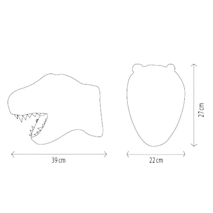 Hendrik The Soft T-Rex Wall Head