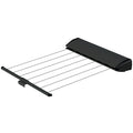 Hills Retractable 7 Line clothesline in a Monument finish shown extended with seven drying lines.