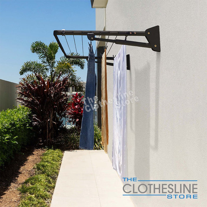 Hills Compact Clothesline Installed Outside