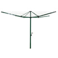 Hills Everyday 37 Rotary clothesline in a Norfolk Pine finish shown fully open against a white background.