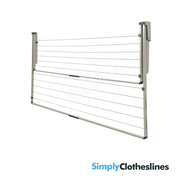 Hills Everyday Double fold down clothesline shown in the folded flat position against a white background.