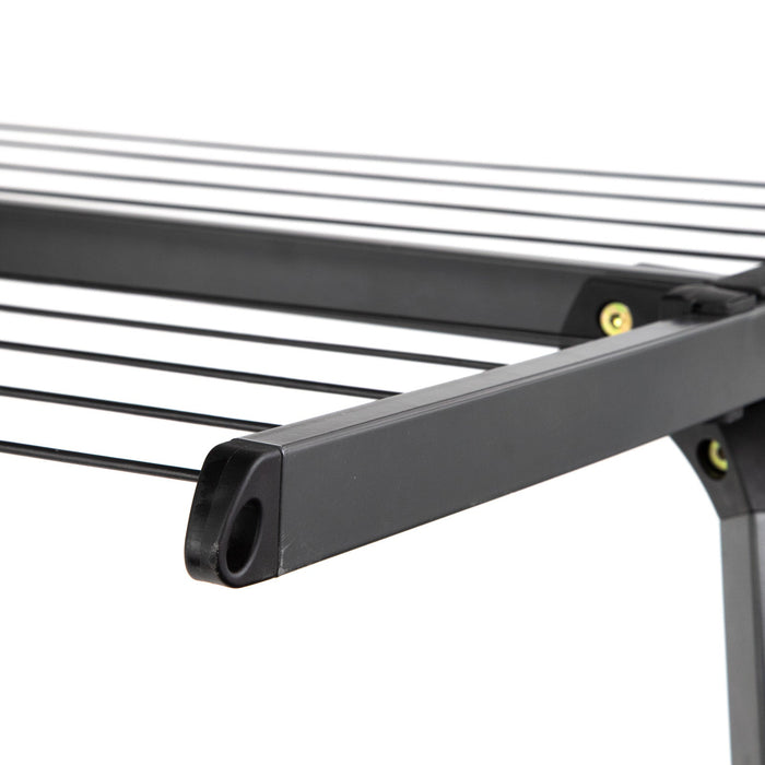 Detailed view of the sleek frame profile and coat hanger space at the end of the frame.