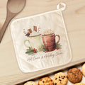 Hot Cocoa and Holiday Cheer - Winter Cotton Pot Holder