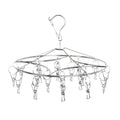 Enviro Pegs round stainless steel sock hanger with 20 marine grade 316 stainless steel pegs and no plastic components.