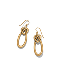 Interlok Linked Hearts French Wire Earrings, Gold