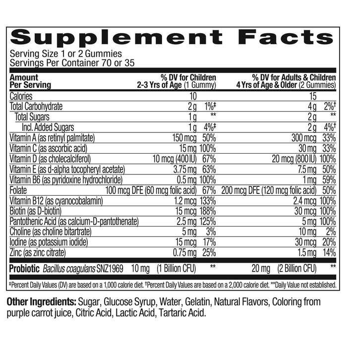 858158005039 sup-facts Kids Multi + Probiotic Kid Gummy product carousel image