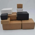 20 pack small kraft gift boxes in black brown and white for party favors and handmade packaging