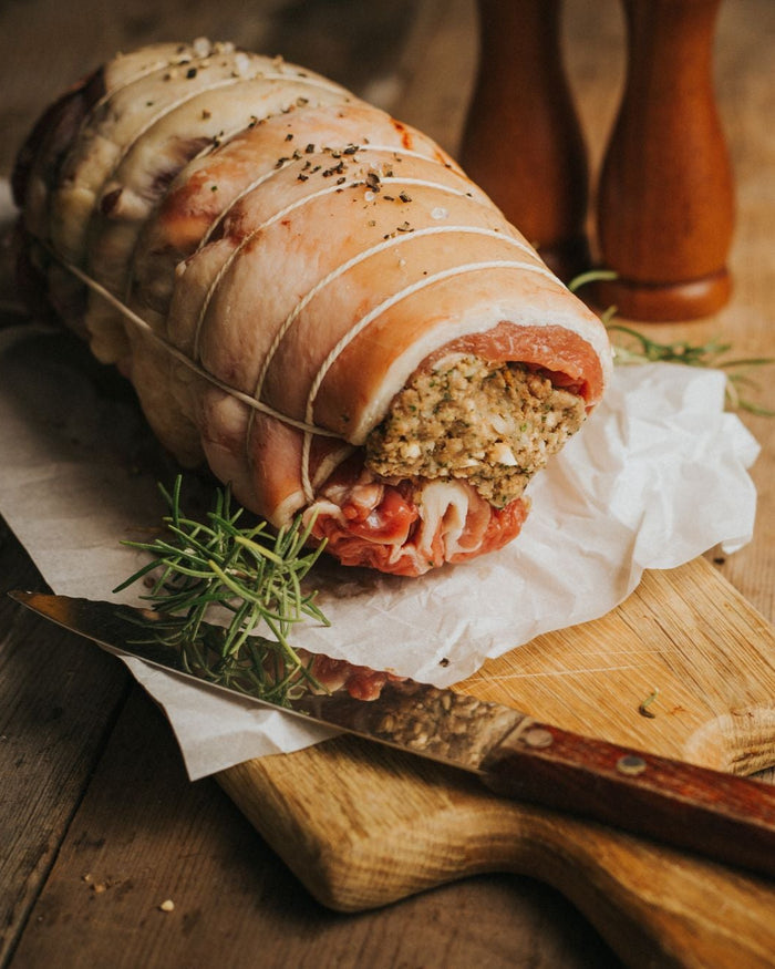 Greendale Lamb Boneless Shoulder With Wild Mushroom, Garlic & Herb Stuffing
