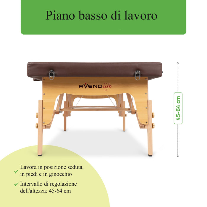 Lettino da massaggio in legno pieghevole NIRO 80 PU K835