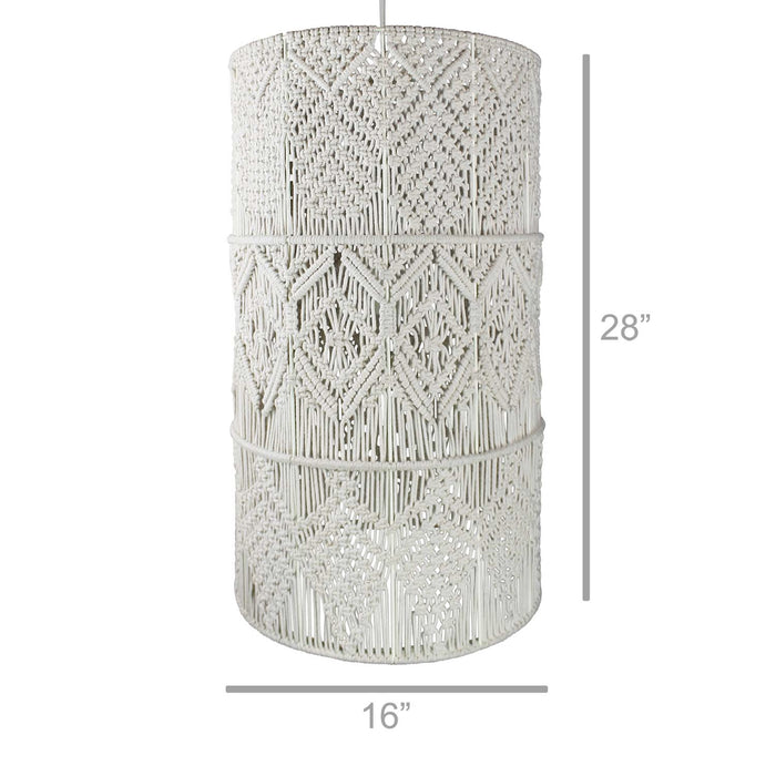 Macrame 3 Tier Pendant Light