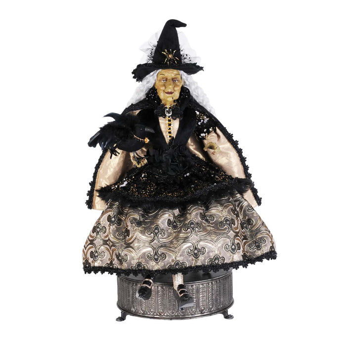 Madam Corvina Sitting Witch - 26" Tall from the 2026 Moonlight Masquerade Halloween collection at Roger's Gardens