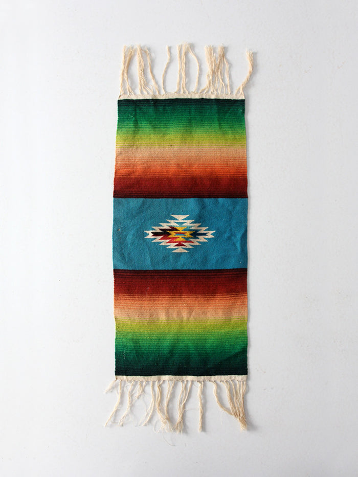 mid-century Mexican serape style woven textile