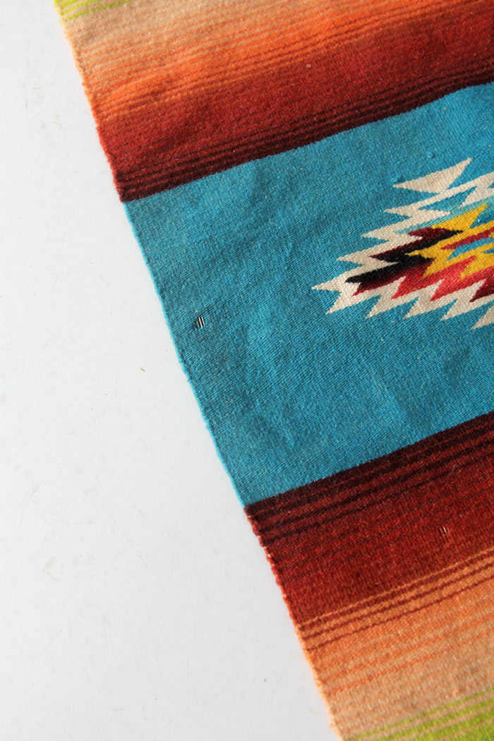 mid-century Mexican serape style woven textile