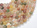 Mixed Rutilated Quartz, 8mm (8.5mm) Round-BeadBasic