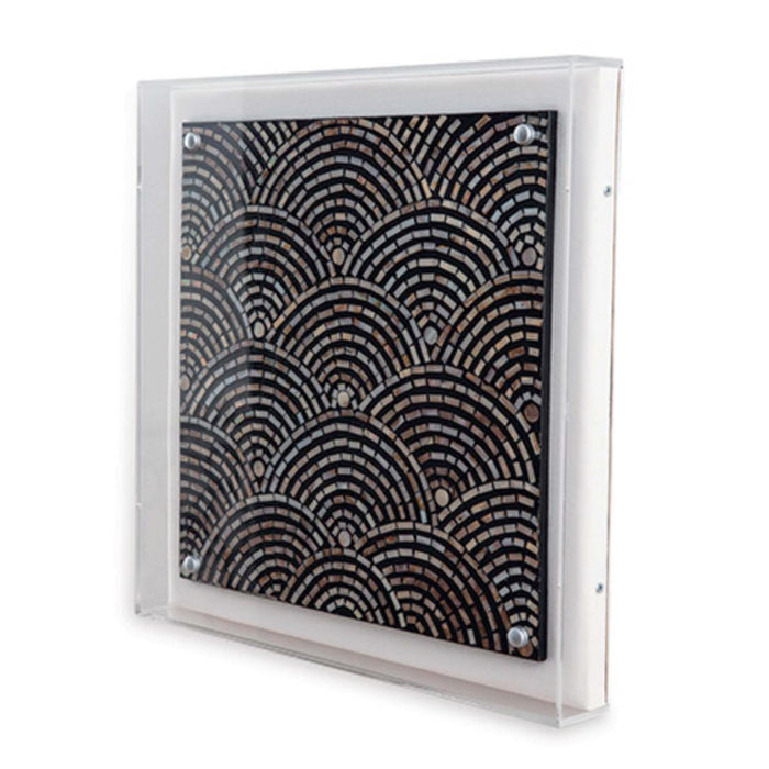 Mosaic Black Wave Panel - 20"x20"