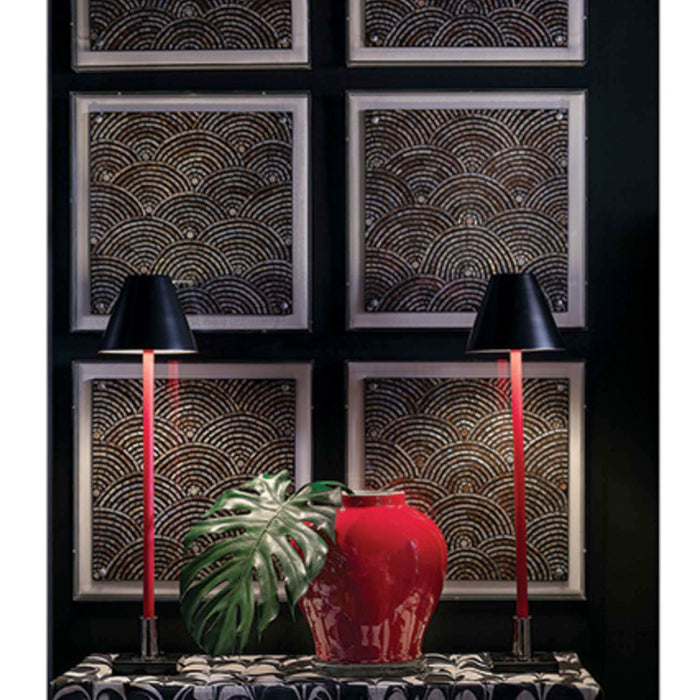 Mosaic Black Wave Panel - 20"x20"