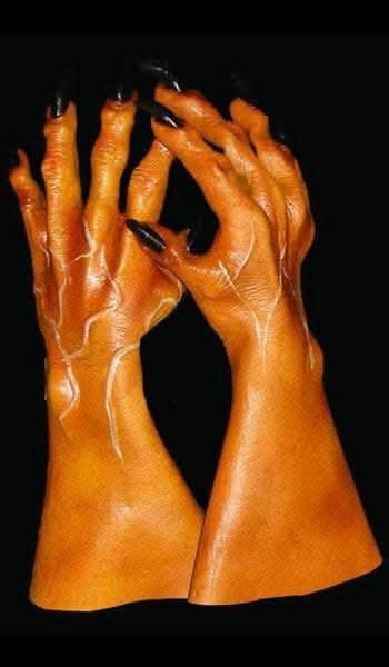 "Movie Quality Pumpkin Deluxe Latex Hands" Halloween Costume Gloves