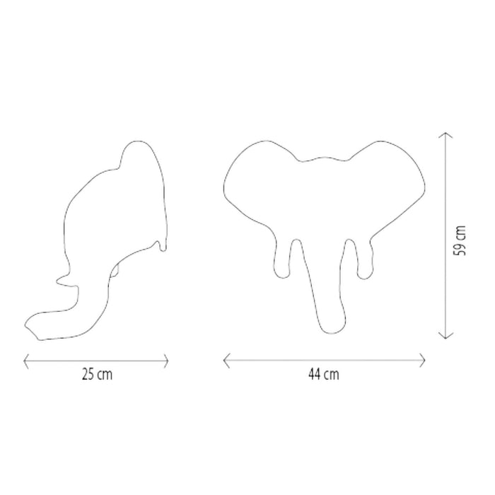 Mr. George Soft Elephant Wall Head