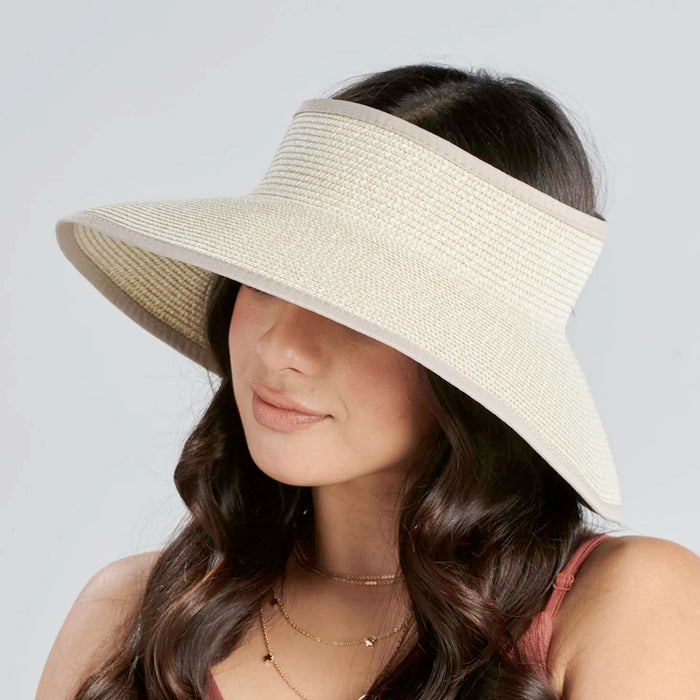 Natural Large Brim Sun Hat - Women's