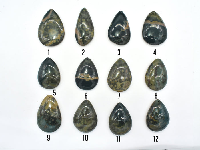 Natural Ocean Jasper Pendant, 1 piece-BeadBasic