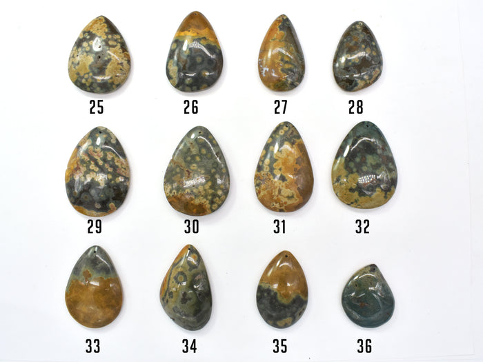 Natural Ocean Jasper Pendant, 1 piece-BeadBasic