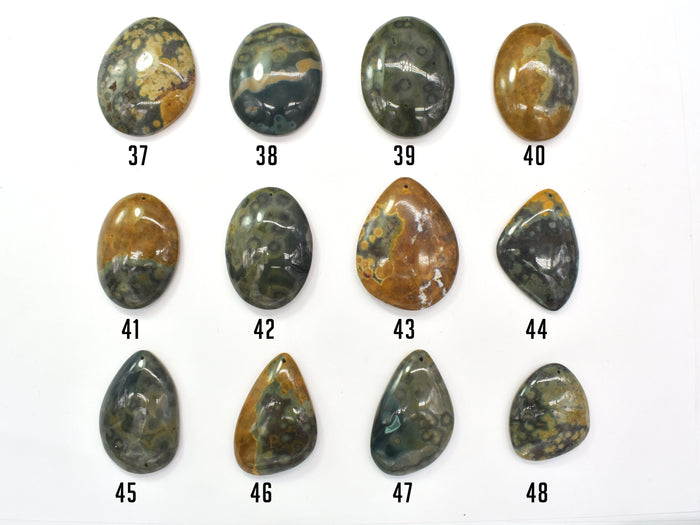 Natural Ocean Jasper Pendant, 1 piece-BeadBasic