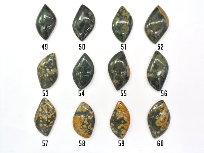 Natural Ocean Jasper Pendant, 1 piece-BeadBasic