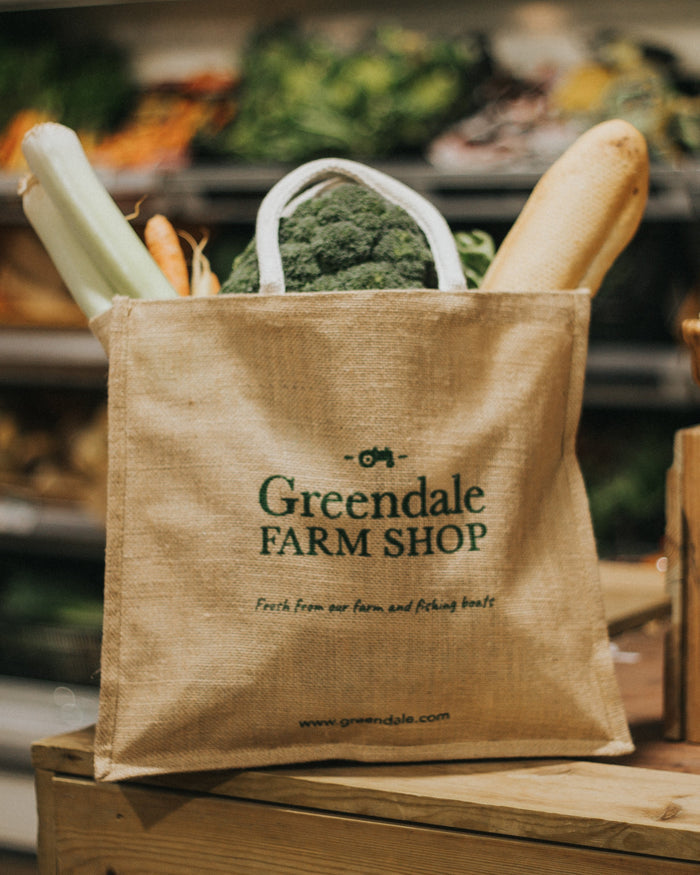 Natural Re-Usable Jute Bag – I Love Devon