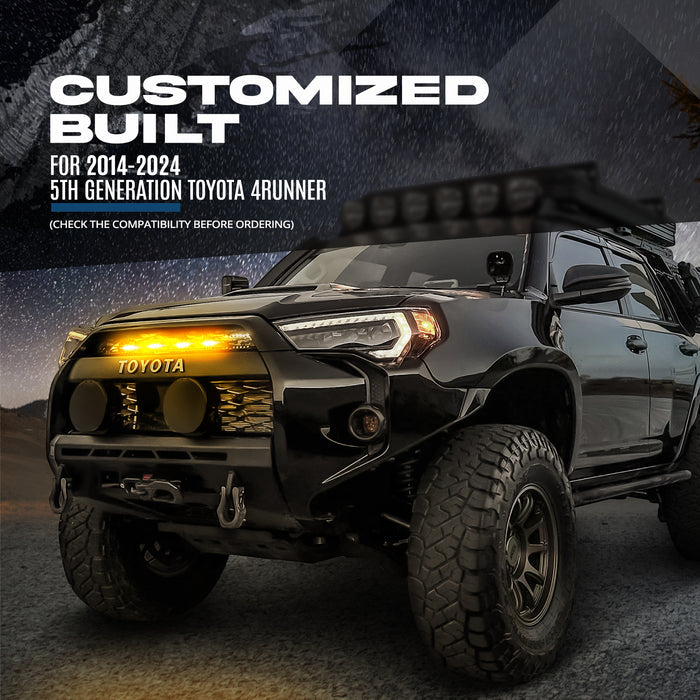 OPT7 Amber LED Grille Lighting Kit for 5th Gen Toyota 4Runner 2014-2024