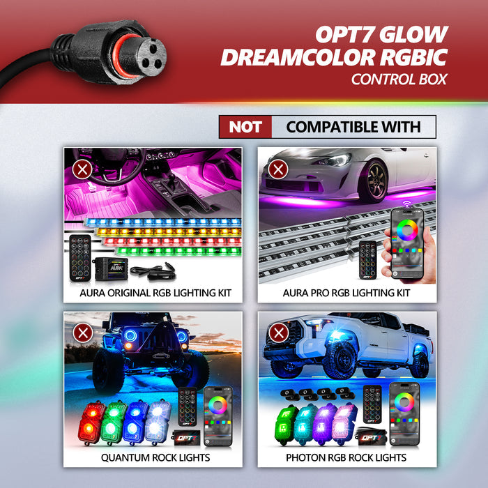 OPT7 GLOW DreamColor RGBIC Control Box for DreamColor Underglow